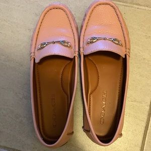 Coach size 5.5 pink leather flat